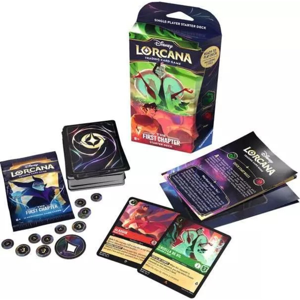 Ravensburger Disney Lorcana: Das Erste Kapitel - Starter Deck Smaragd und Rubin (Englisch)