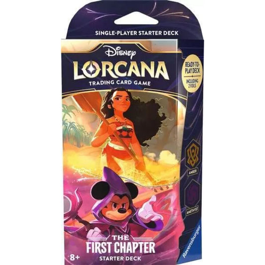 Ravensburger Disney Lorcana: Das Erste Kapitel - Starter Deck Bernstein und Amethyst (Englisch)