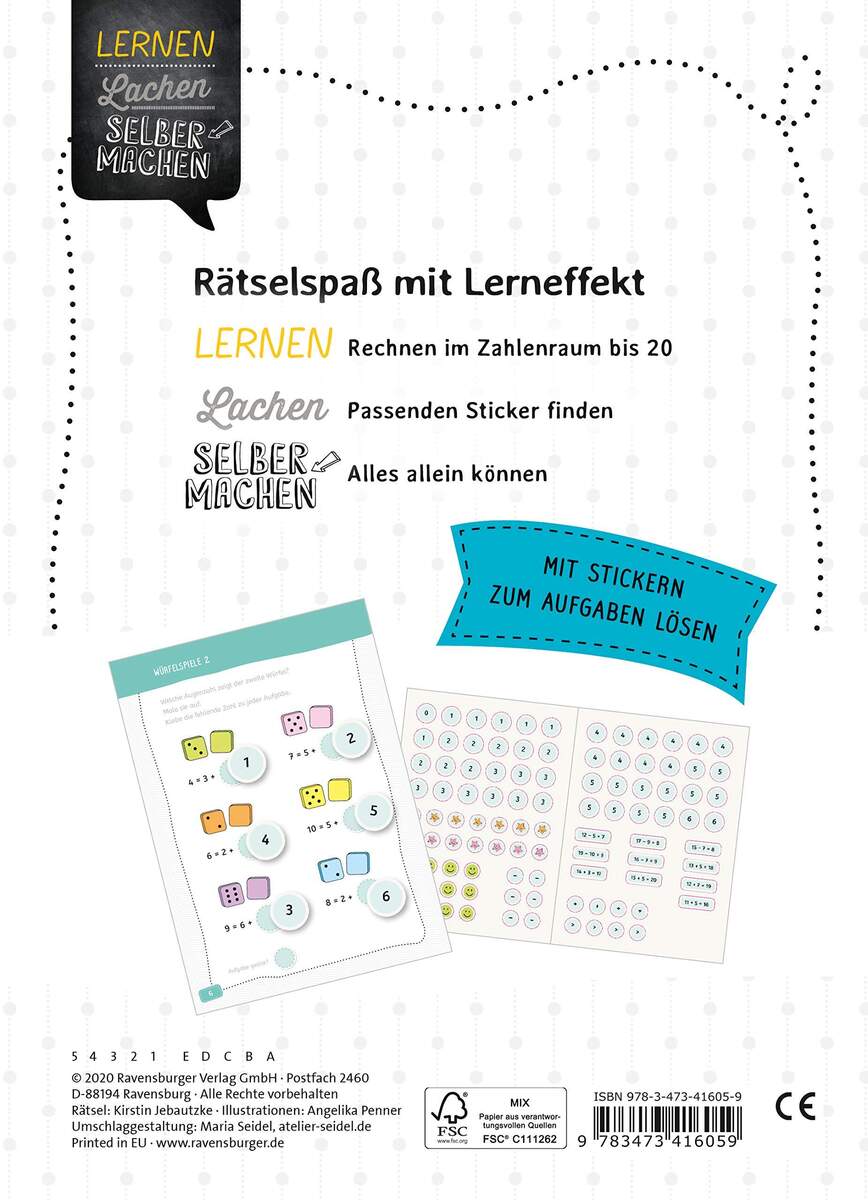 Ravensburger Erstes Rechnen Sticker-Rätsel
