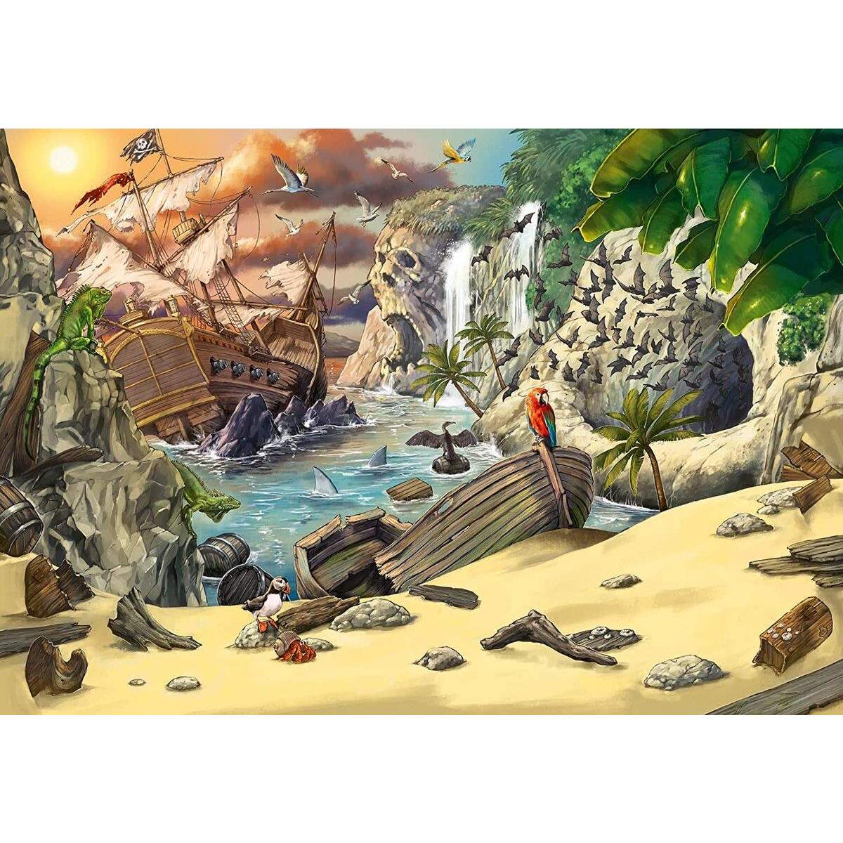 Ravensburger Exit Puzzle Kids - Piratenabenteuer, 368 Teile