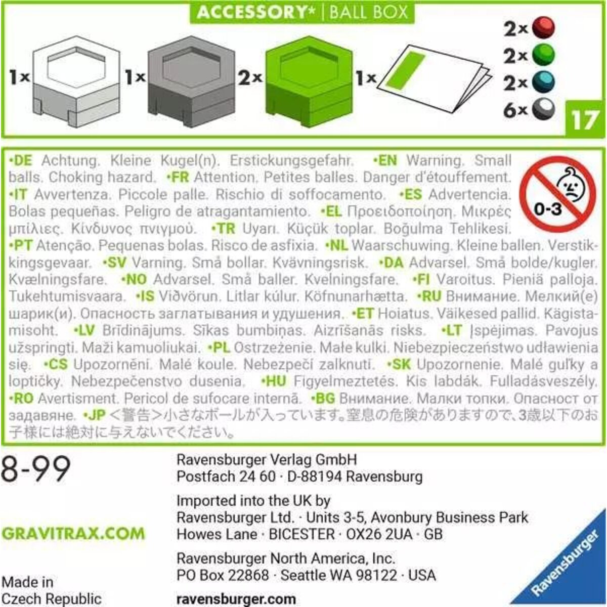 Ravensburger GraviTrax Accessory Ball Box