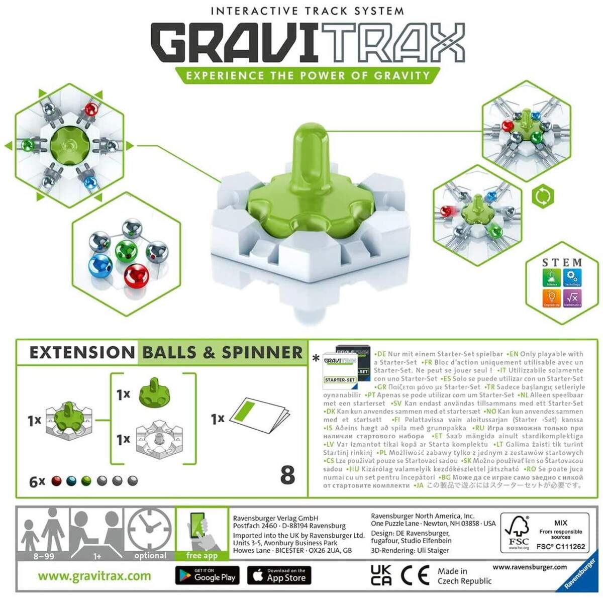 Ravensburger GraviTrax Balls & Spinner Weltpackung