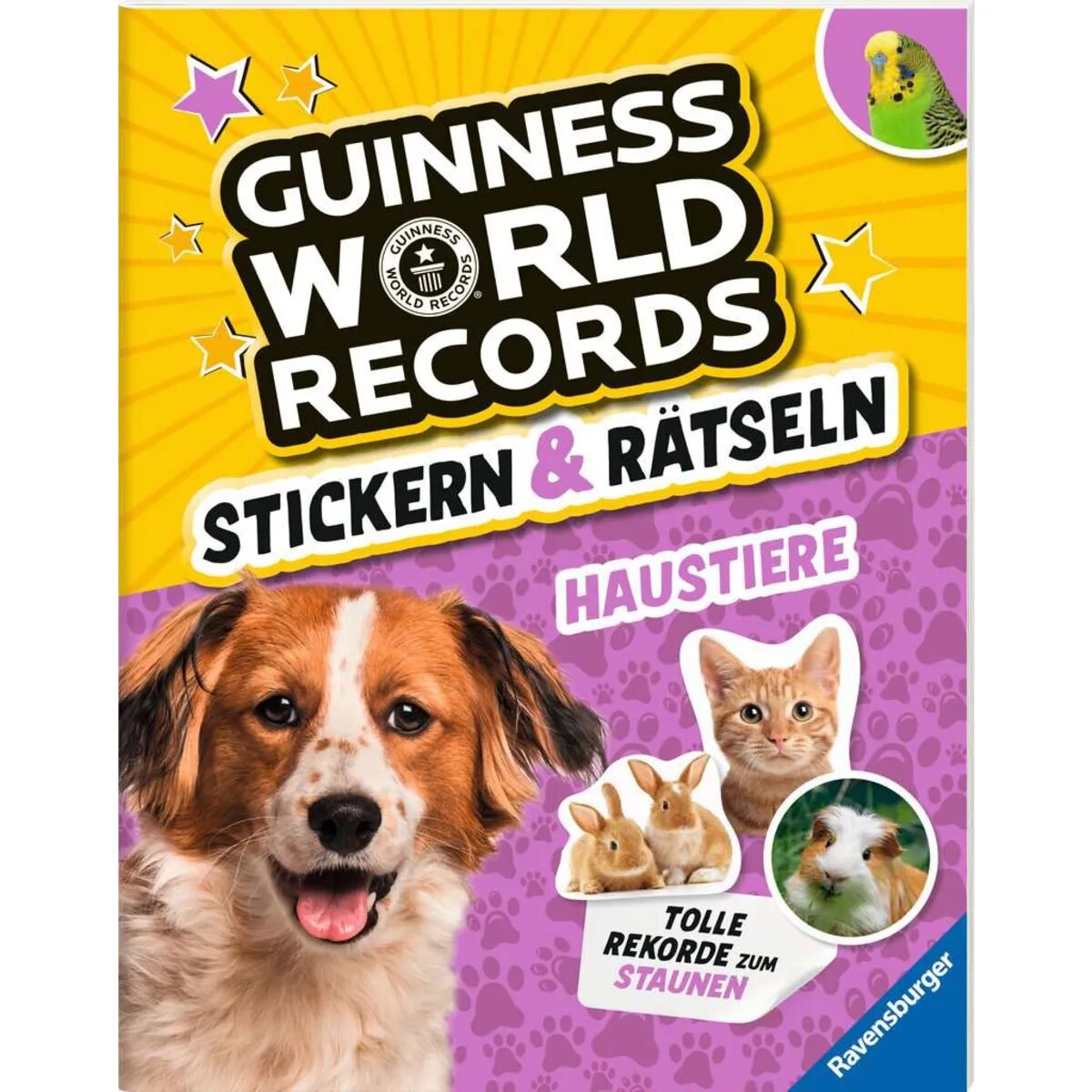 Ravensburger Guinness World Records: Stickern & Rätseln - Haustiere