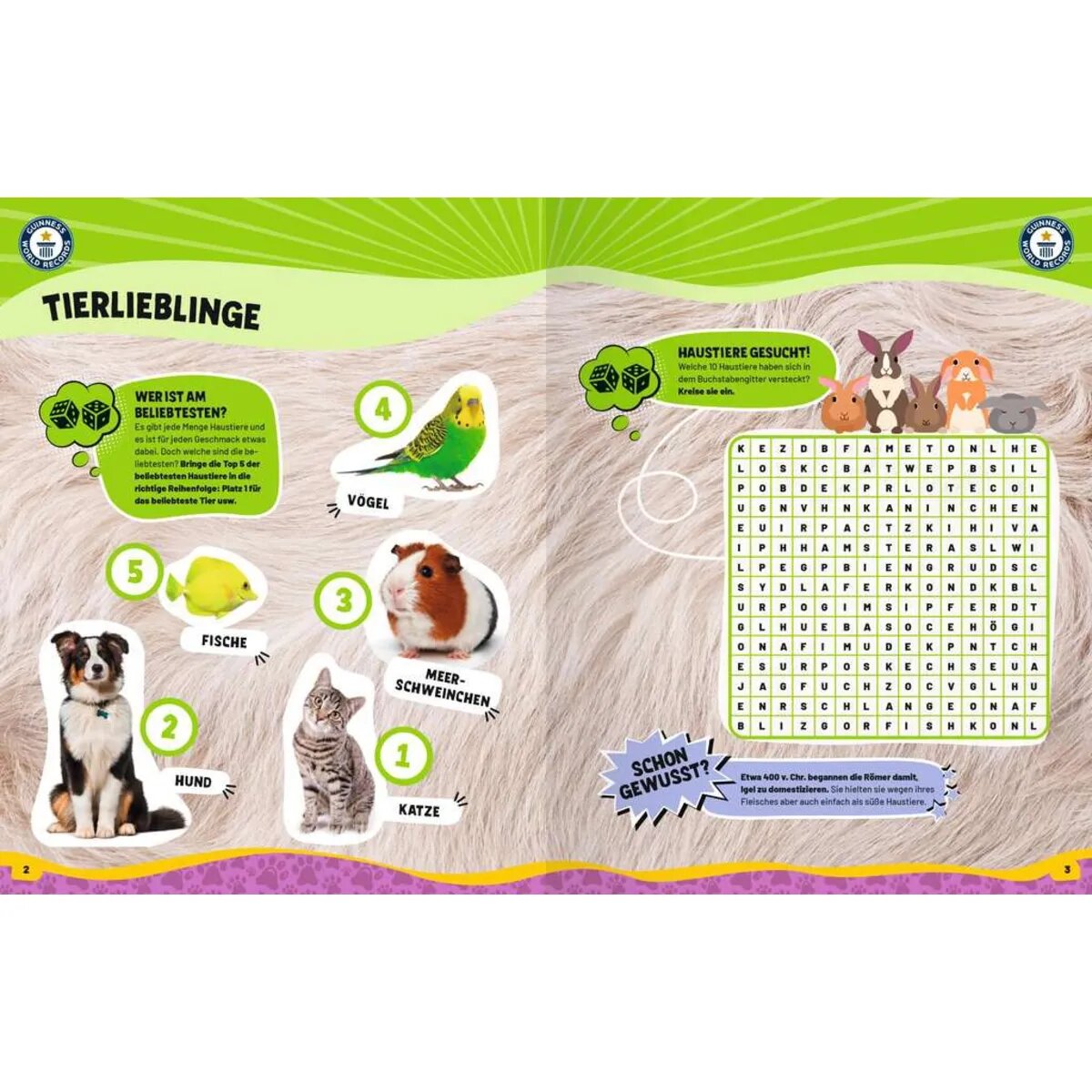 Ravensburger Guinness World Records: Stickern & Rätseln - Haustiere