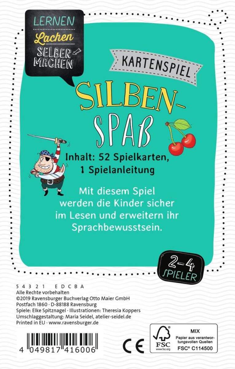 Ravensburger Kartenspiel Silbenspaß