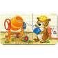 Ravensburger Kinderpuzzle - Tierische Baustelle 9 x 2 Teile
