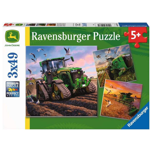 Ravensburger Kinderpuzzle 05173 - John Deere in Aktion - 3x49 Teile