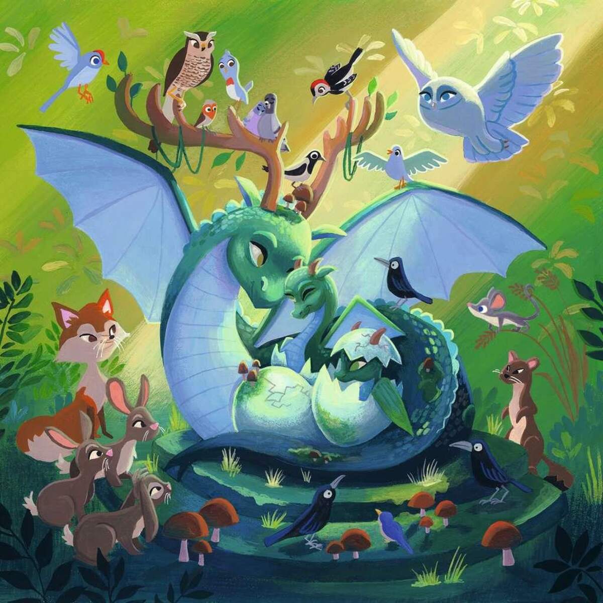 Ravensburger Kinderpuzzle 05181 - Einhorn, Drache und Fee - 3x49 Teile