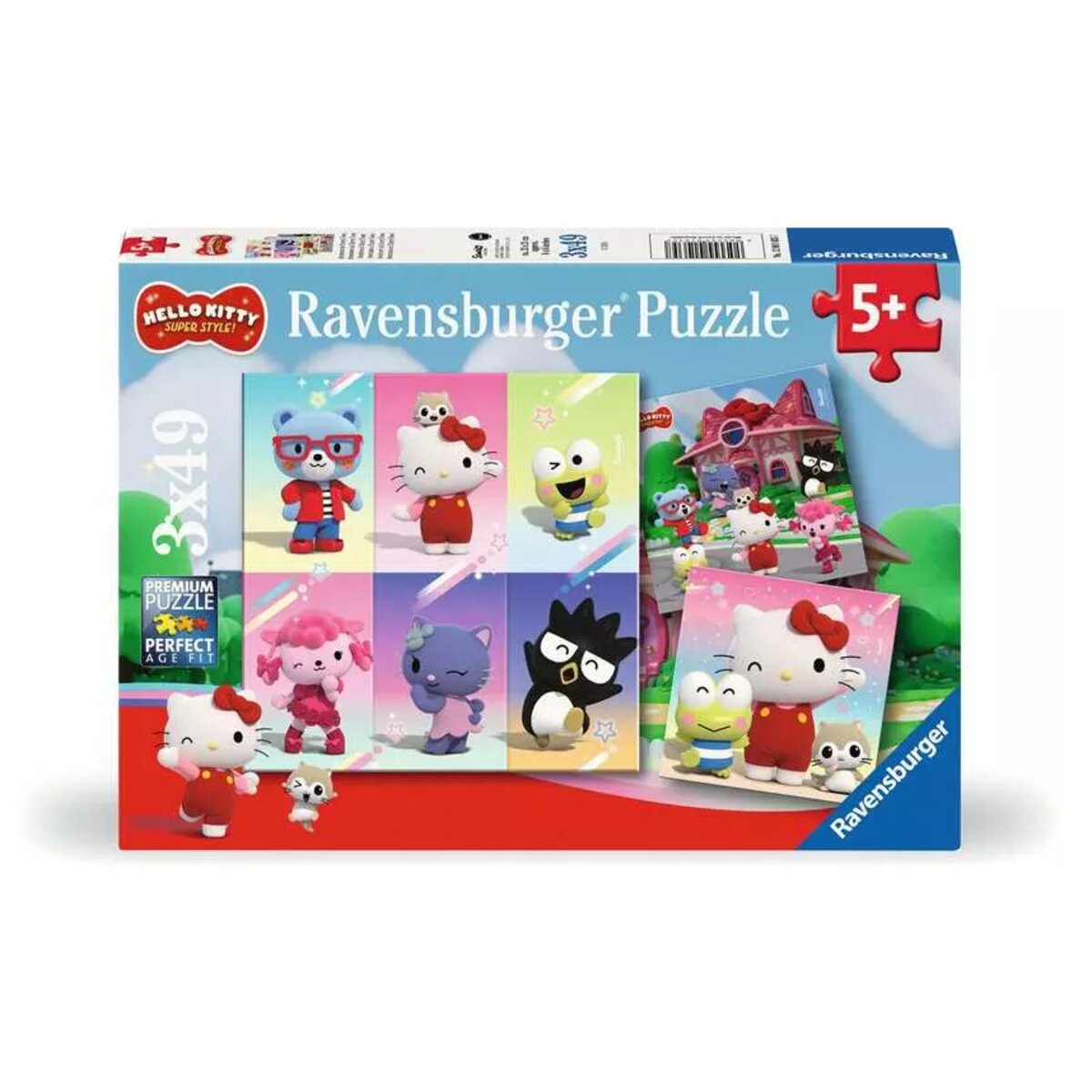 Ravensburger Kinderpuzzle-Abenteuer in Cherry Town, 3x49 Teile
