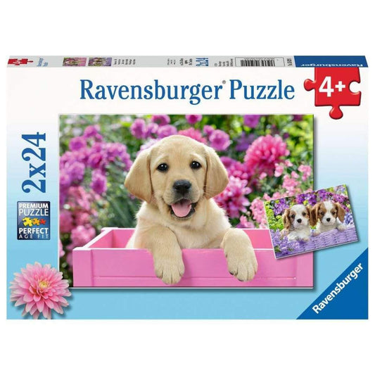 Ravensburger Kinderpuzzle Freunde mit Fell, 2x24 Teile
