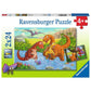 Ravensburger Kinderpuzzle Spielende Dinos, 2x24 Teile