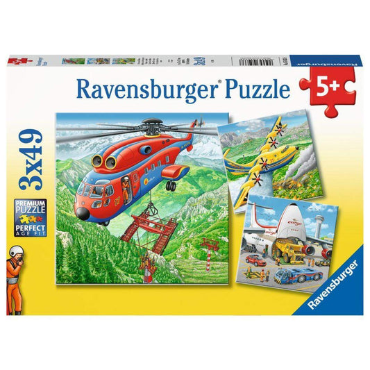 Ravensburger Kinderpuzzle Über den Wolken, 3x49 Teile