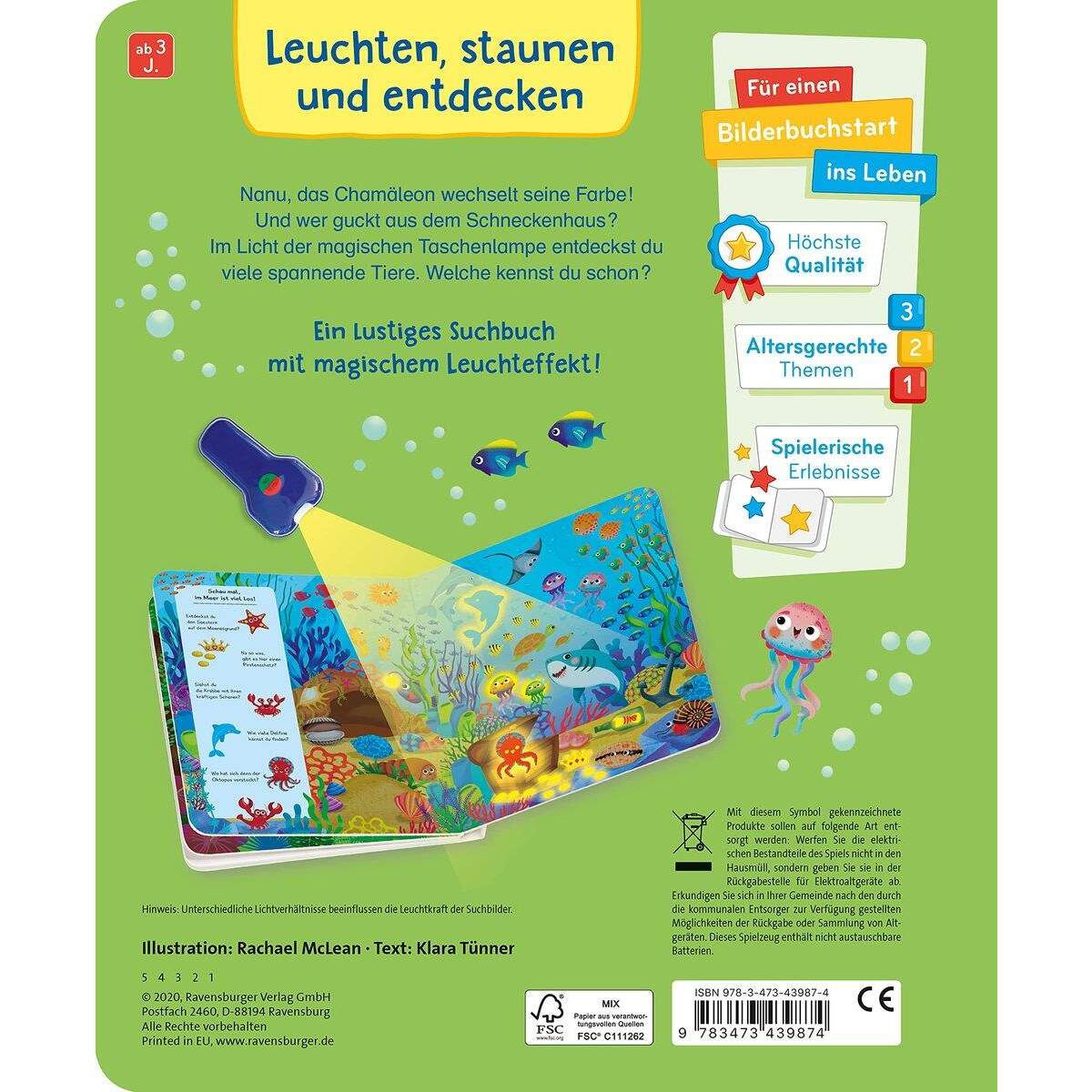 Ravensburger Lampe an! Entdecke die Tiere