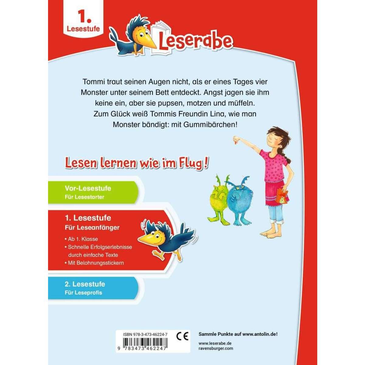 Ravensburger Leserabe - 1. Lesestufe: Achtung, die Motz-Monster kommen!