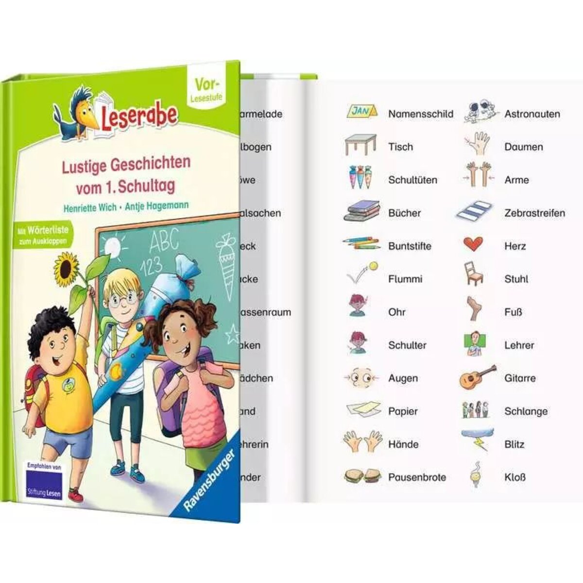 Ravensburger Leserabe - Vor-Lesestufe: Lustige Geschichten vom 1. Schultag