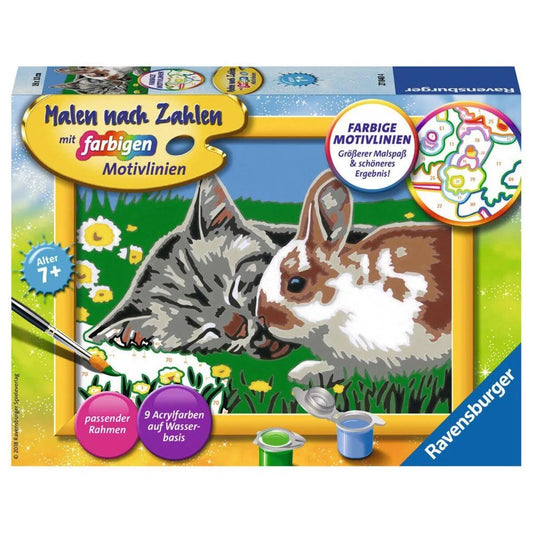 Ravensburger Malen nach Zahlen Kätzchen und Häschen