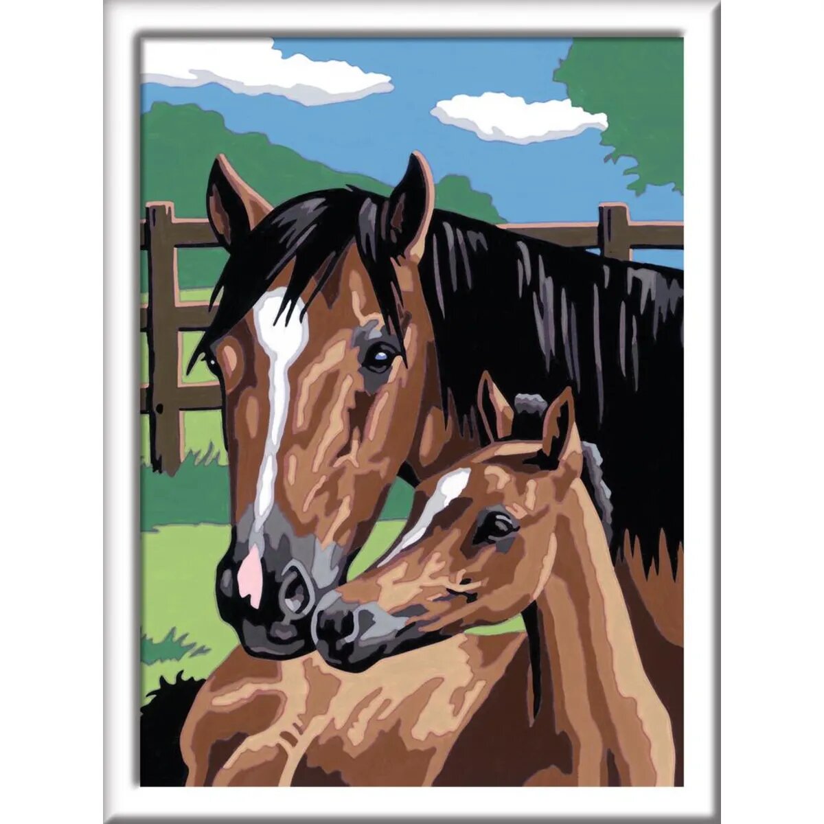 Ravensburger Malen nach Zahlen Pferd mit Fohlen