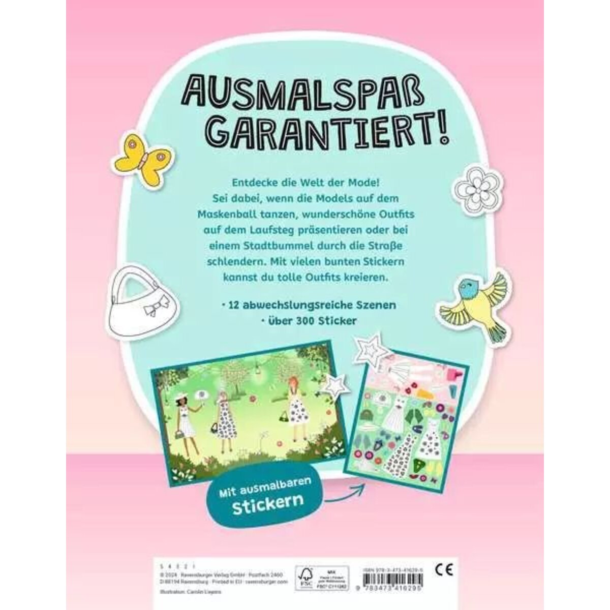 Ravensburger Mein Ausmalstickerbuch: Traumkleider
