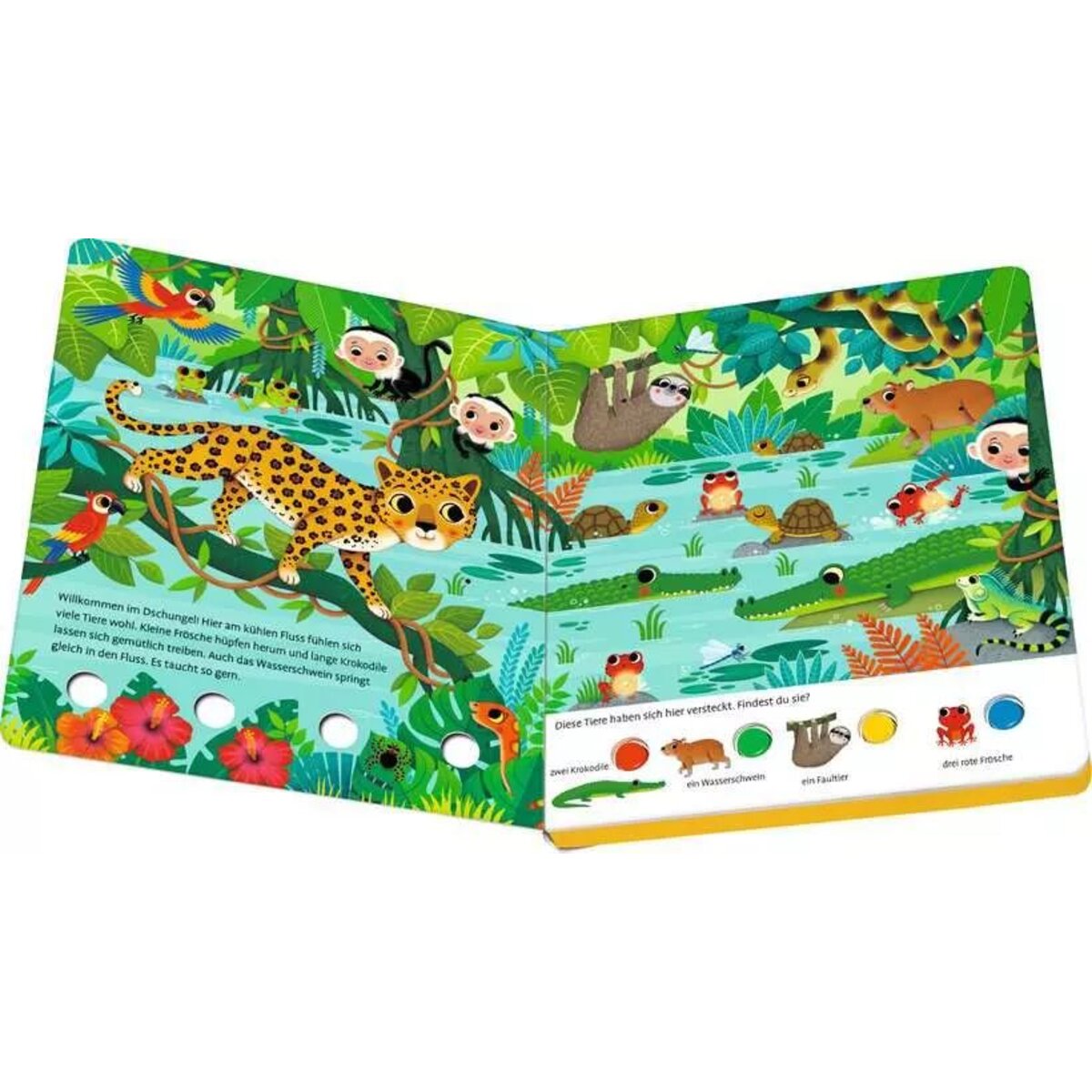 Ravensburger Mein großes Lichter-Wimmelbuch: Im Dschungel