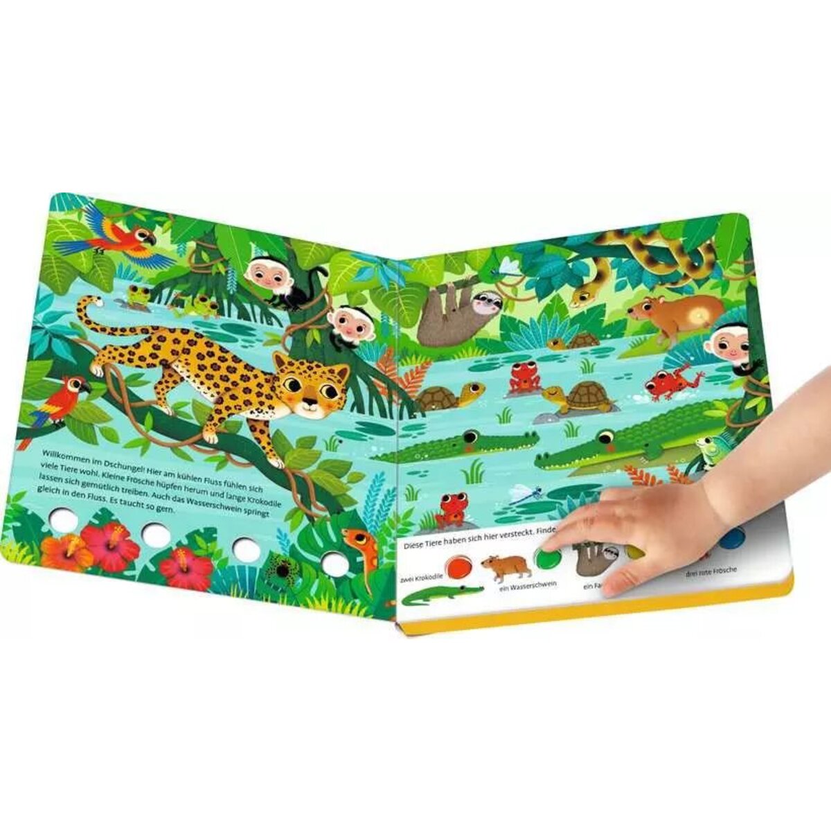 Ravensburger Mein großes Lichter-Wimmelbuch: Im Dschungel