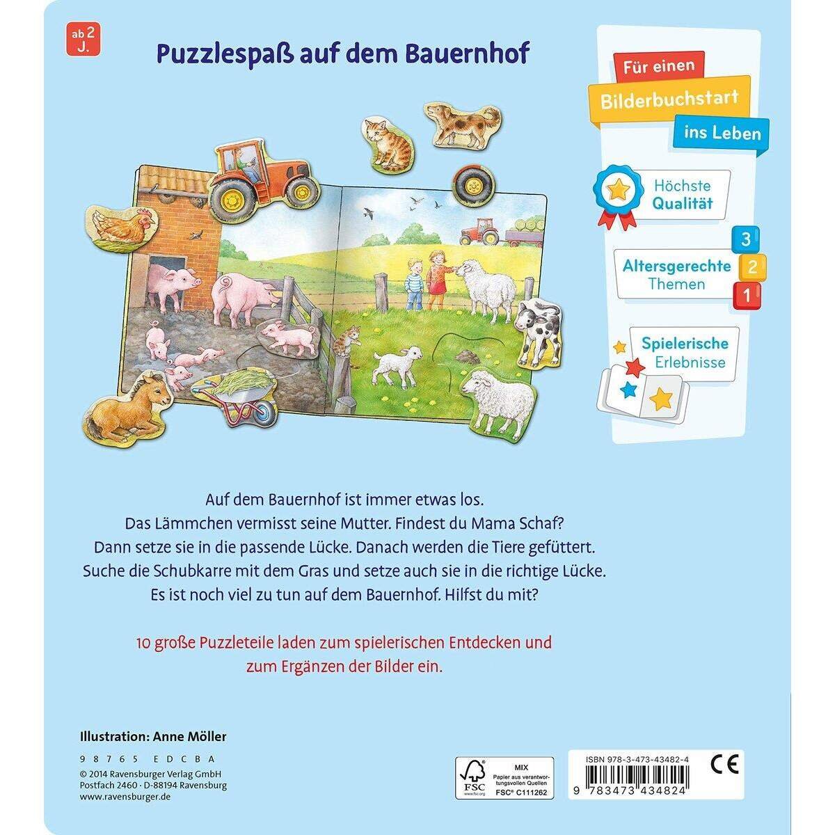 Ravensburger Mein großes Puzzle-Spielbuch Bauernhof