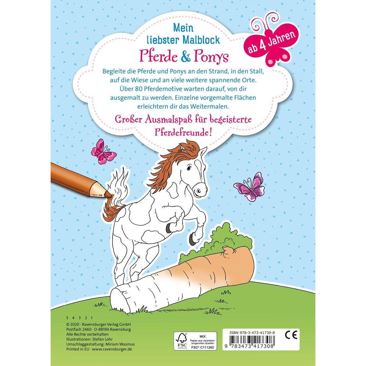 Ravensburger Mein liebster Malblock: Pferde & Ponys