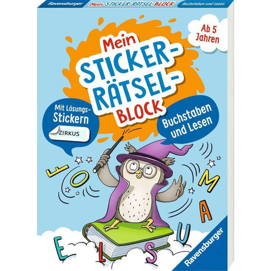 Ravensburger Mein Stickerrätselblock: Buchstaben und Lesen