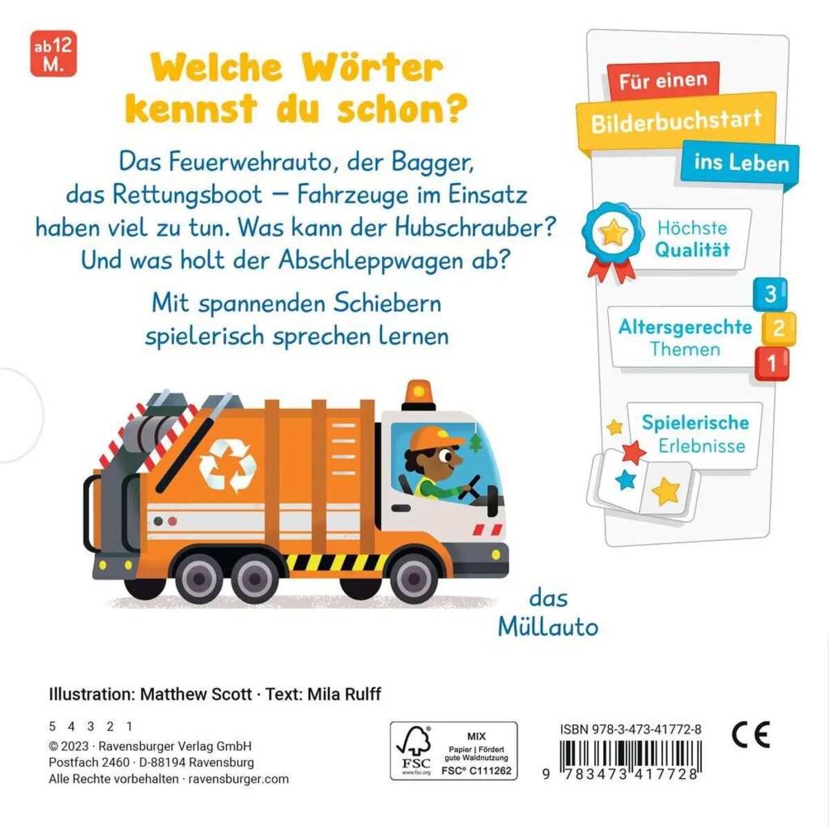 Ravensburger Meine ersten Wörter: Fahrzeuge im Einsatz