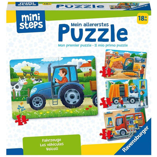 Ravensburger ministeps 4194 Mein allererstes Puzzle: Fahrzeuge - 4 erste Puzzles mit 2-5 Teilen