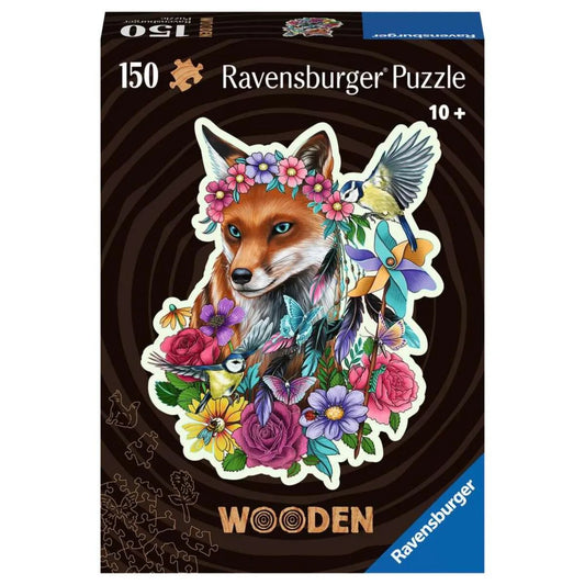 Ravensburger Wooden Puzzle - Bunter Fuchs, 150 Teile
