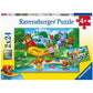 Ravensburger Puzzle - Familie Bär geht campen, 2 x 24 Teile