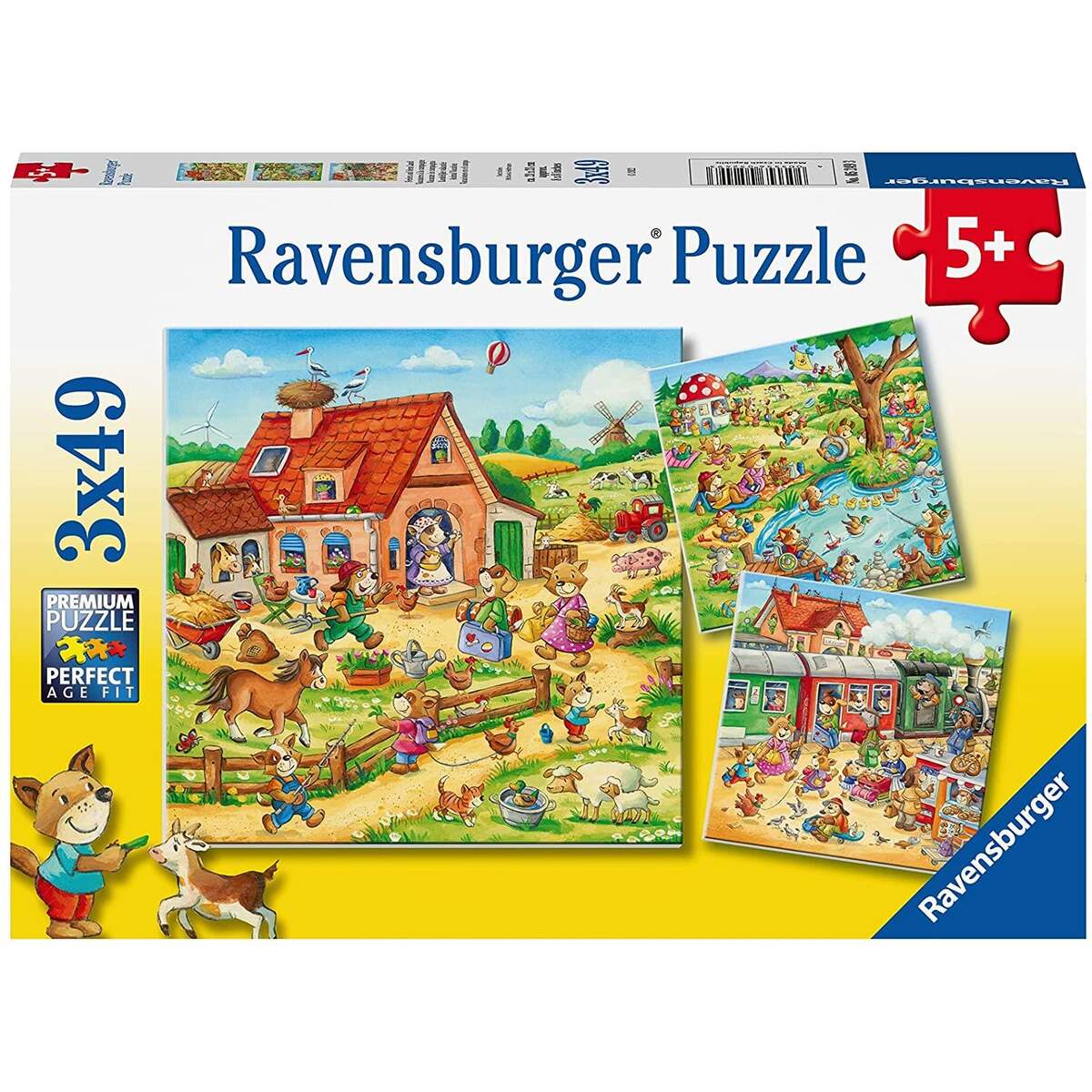 Ravensburger Puzzle - Ferien auf dem Land, 3 x 49 Teile