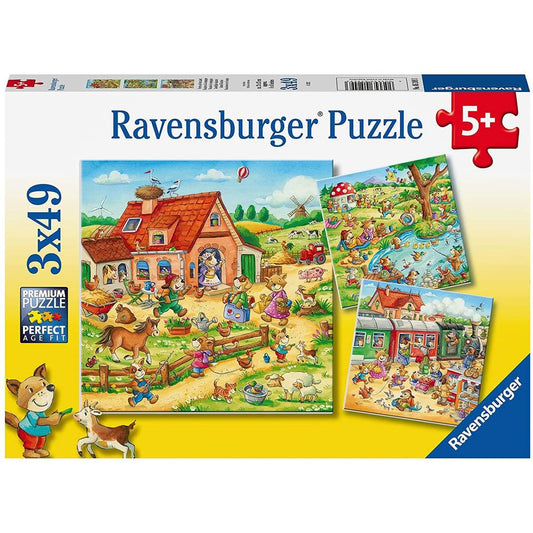 Ravensburger Puzzle - Ferien auf dem Land, 3 x 49 Teile