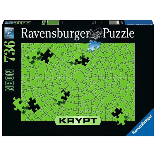 Ravensburger Puzzle - Krypt Neon Green, 736 Teile