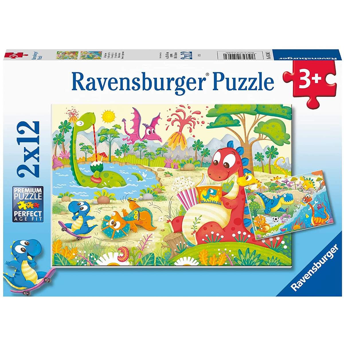 Ravensburger Puzzle - Lieblingsdinos, 2 x 12 Teile