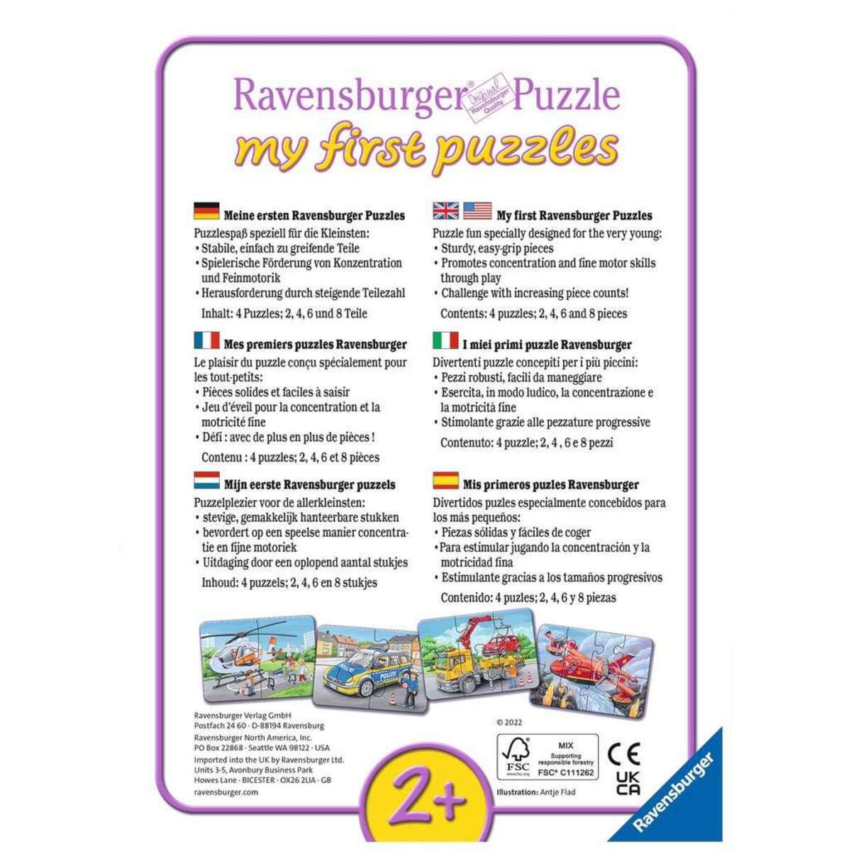 Ravensburger Puzzle - Meine Einsatzfahrzeuge, 20 Teile