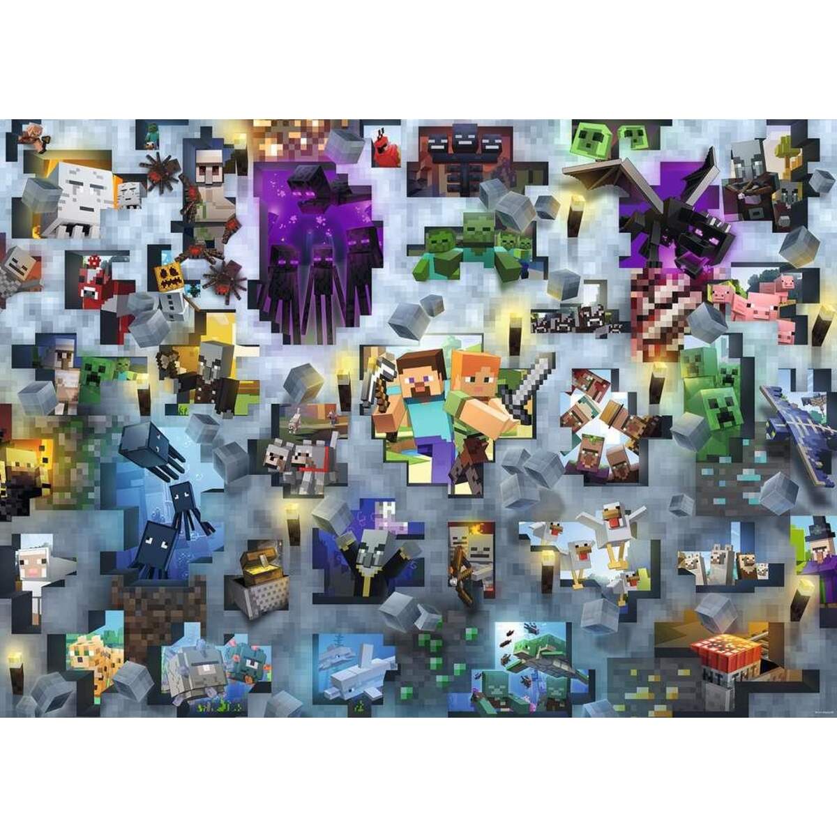 Ravensburger Puzzle - Minecraft Mobs, 1000 Teile