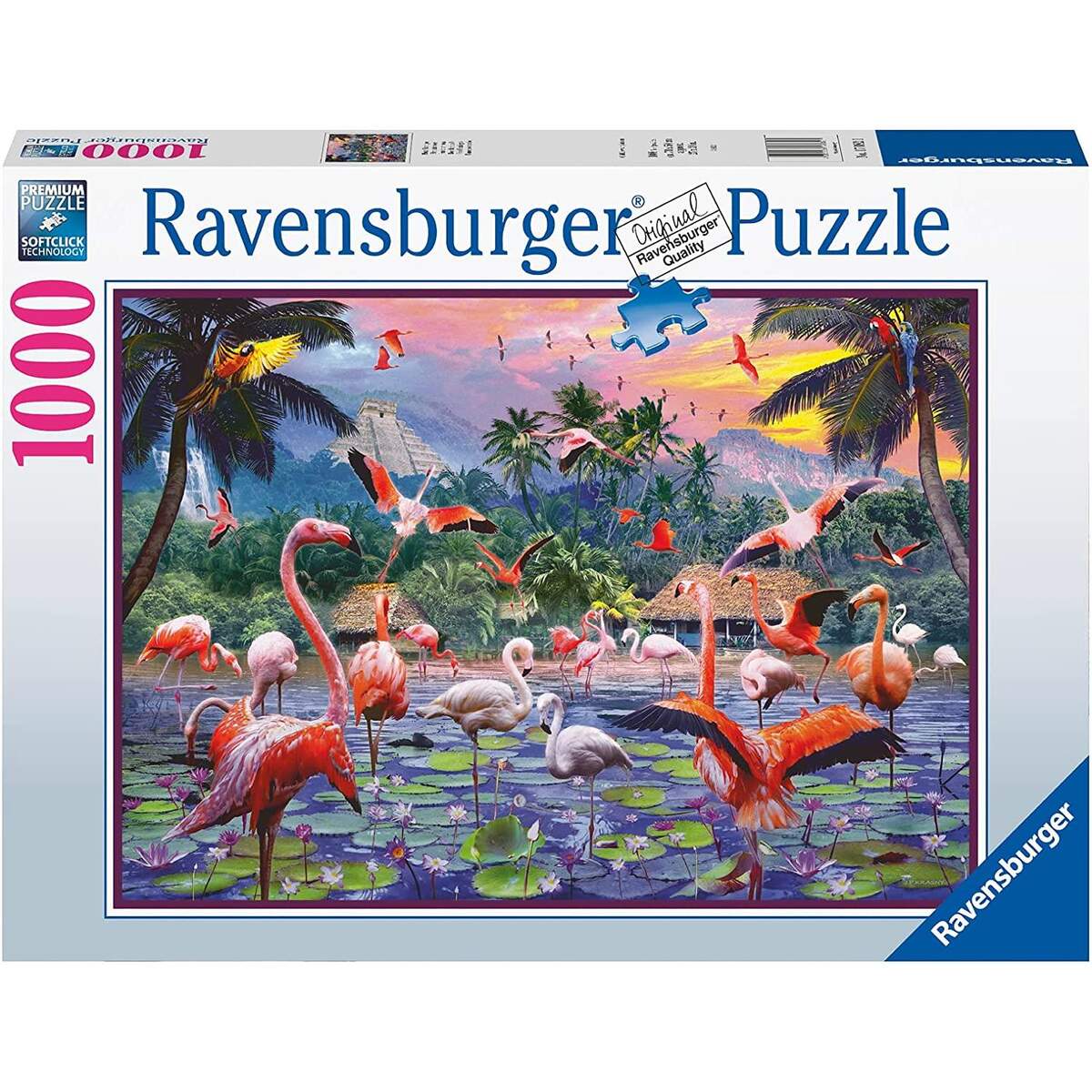 Ravensburger Puzzle - Pinke Flamingos, 1000 Teile