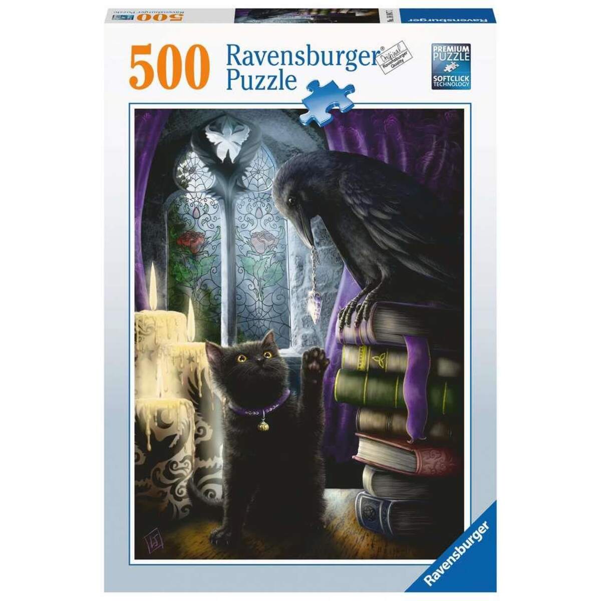 Ravensburger Puzzle - Rabe und Katze im Turmzimmer, 500 Teile