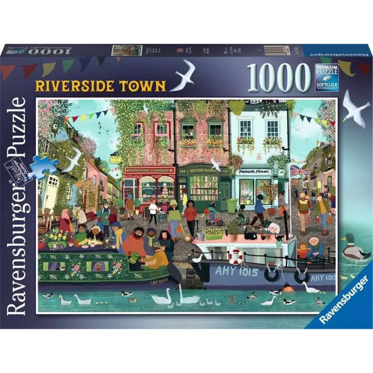 Ravensburger Puzzle - Riverside Town, 1000 Teile