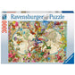 Ravensburger Puzzle - Weltkarte mit Schmetterlingen, 3000 Teile