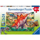 Ravensburger Puzzle - Wilde Urzeittiere, 2 x 24 Teile