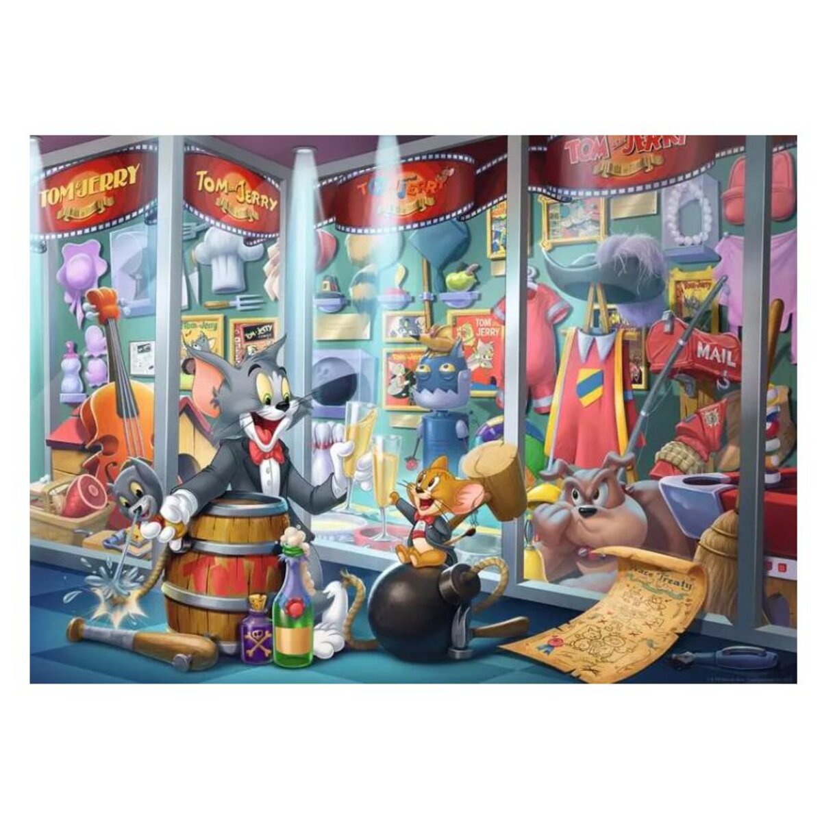 Ravensburger Puzzle - Ruhmeshalle von Tom & Jerry, 1000 Teile