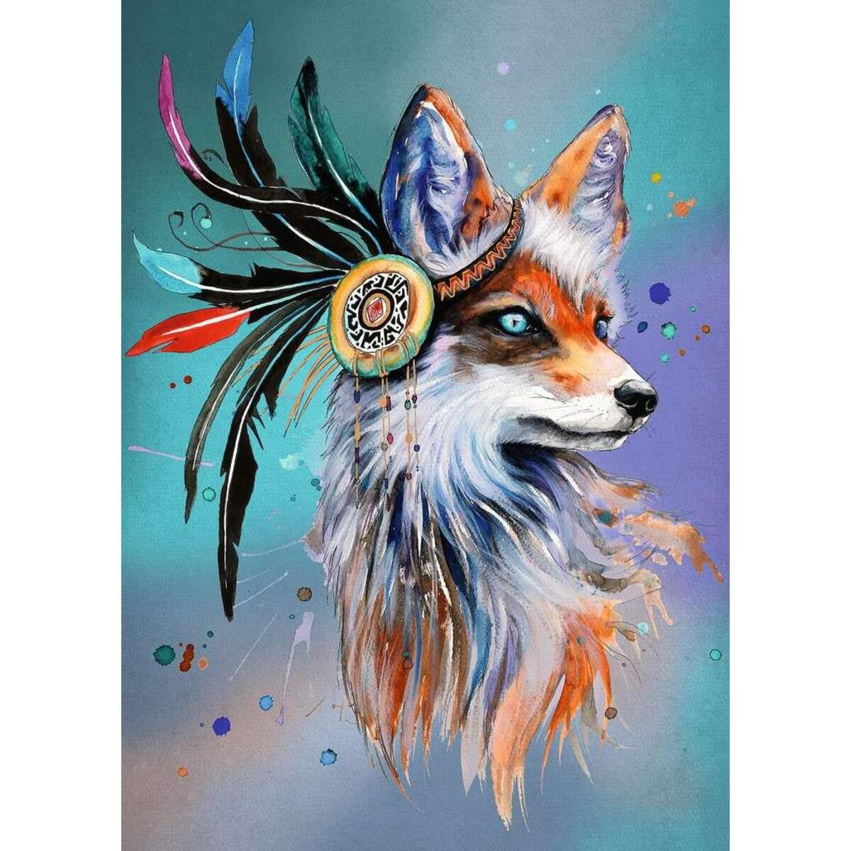 Ravensburger Puzzle 16725 - Boho Fuchs, 1000 Teile