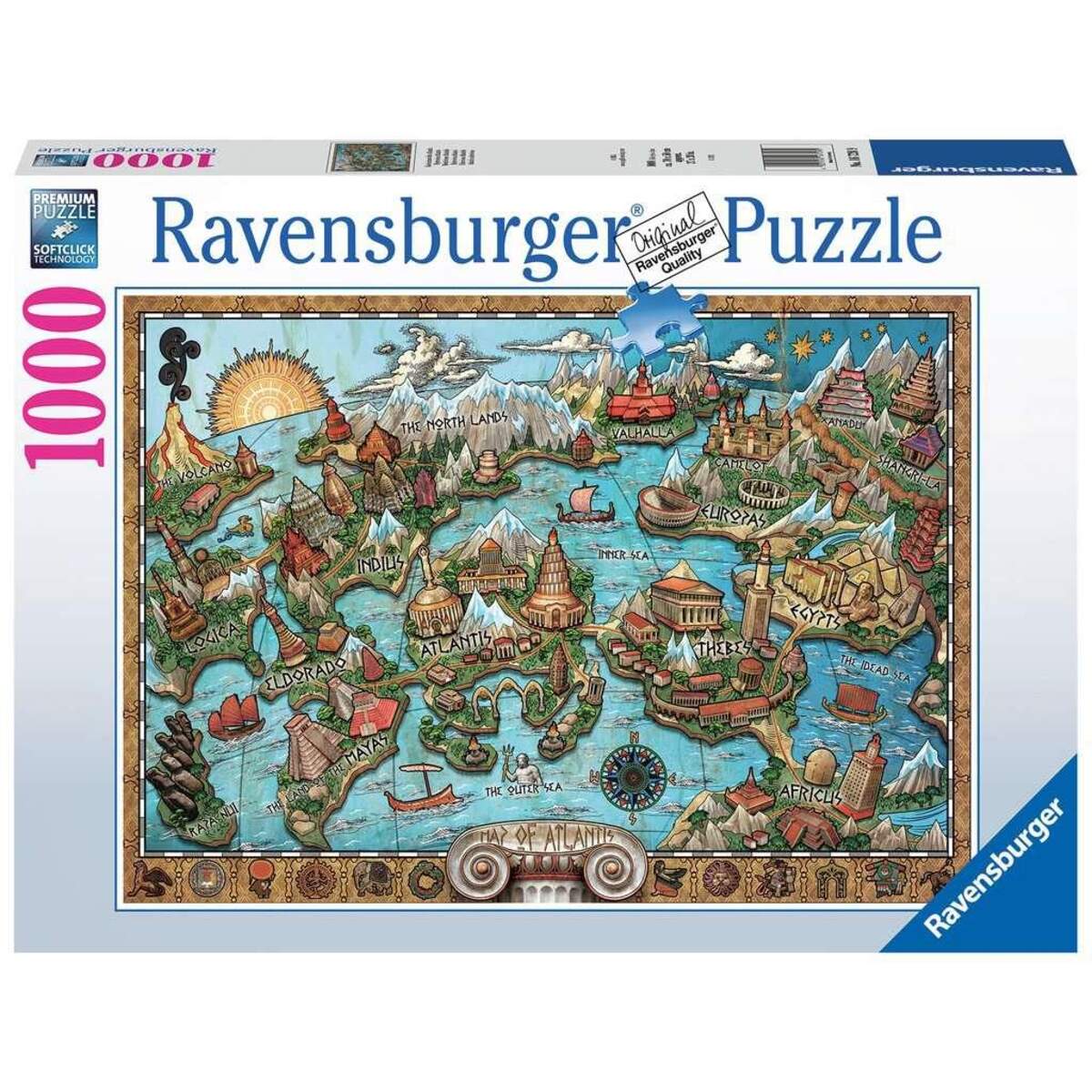 Ravensburger Puzzle 16728 - Geheimnisvolles Atlantis, 1000 Teile