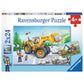 Ravensburger Puzzle Bagger und Waldtraktor 2x24 Teile