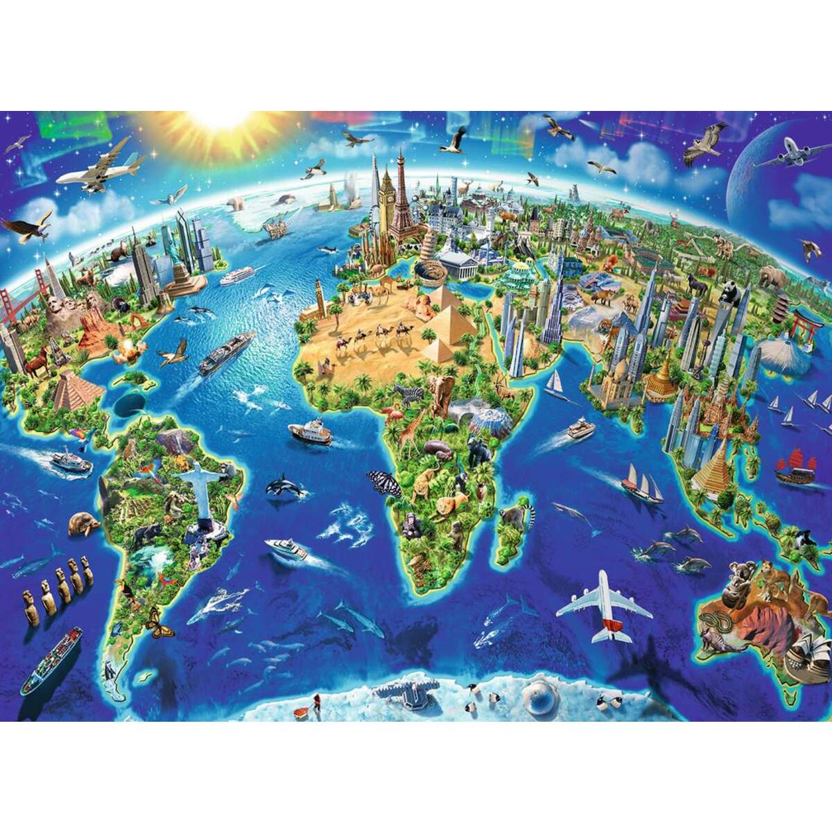 Ravensburger Puzzle Große, weite Welt, 200 XXL Teile