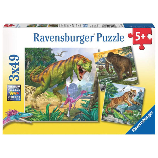 Ravensburger Puzzle Herrscher der Urzeit 3 x 49 Teile
