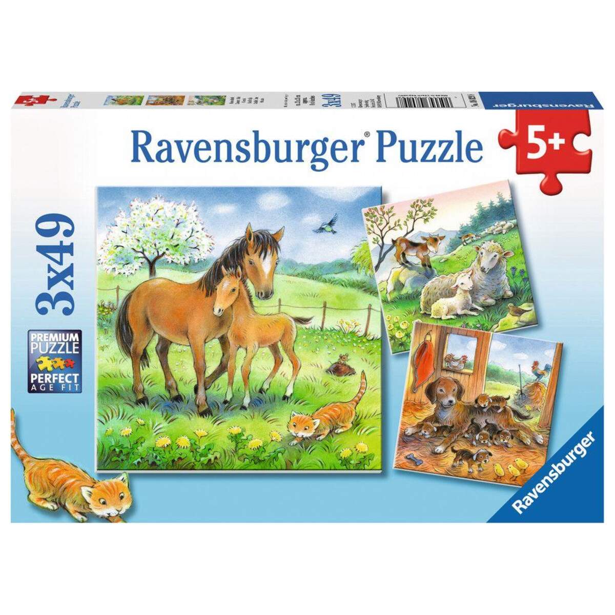 Ravensburger Puzzle Kuschelzeit 3x49 Teile