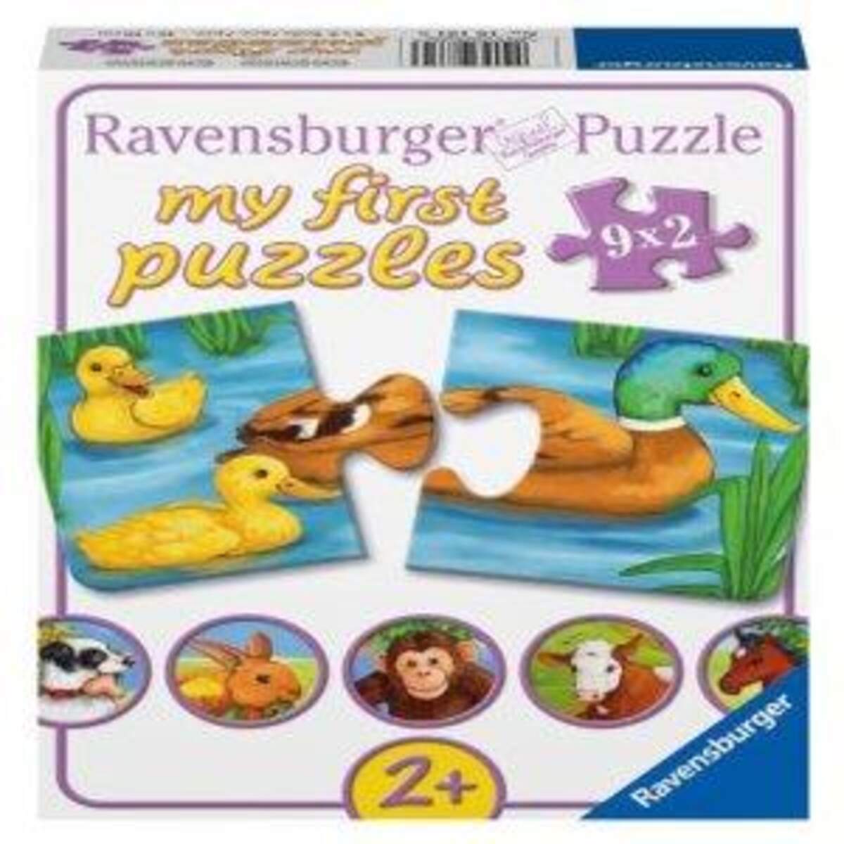 Ravensburger Puzzle Liebenswerte Tiere, 9 x 2 Teile